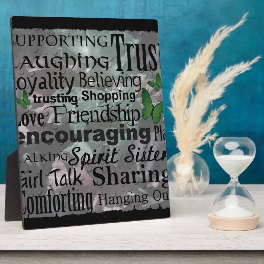 Friendship Word Art フォトプラーク (側面)