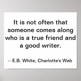Friendship/Writer Quote, Charlettes Web Poster ポスター