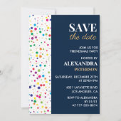 Friendsmas招待状日付紙吹雪の保存 招待状 (正面)