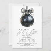 Friendsmas Black Ornament Girls Night Christmas 招待状 (正面)