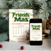 Friendsmas Christmas Party Calendar Winter Holiday 招待状