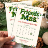 Friendsmas Christmas Party Calendar Winter Holiday 招待状