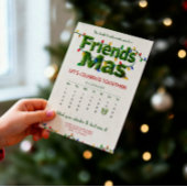 Friendsmas Christmas Party Calendar Winter Holiday 招待状