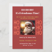 Friendsmas Party Invitation • Retro Christmas 招待状 (正面)