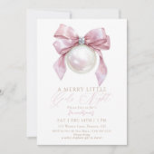 Friendsmas Pink Ornament Girls Night Christmas 招待状 (正面)