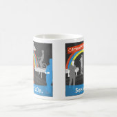 Friendster -だれがついているか見て下さい コーヒーマグカップ (中央)