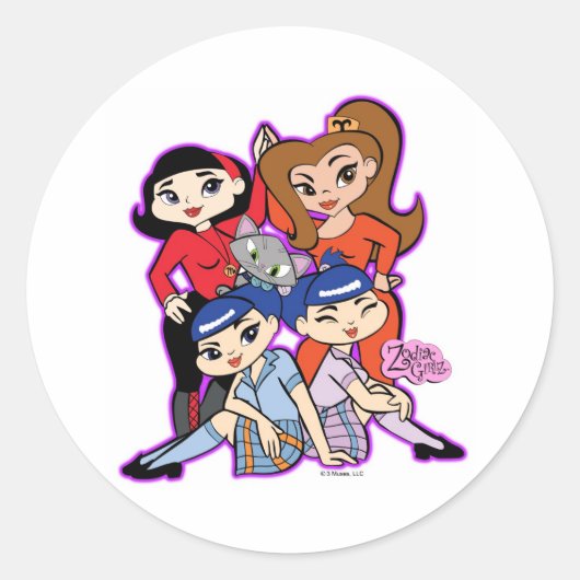 Friendzのステッカー ラウンドシール (正面)