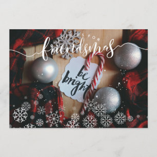 Friensmas Snowflakesフォト招待状 招待状
