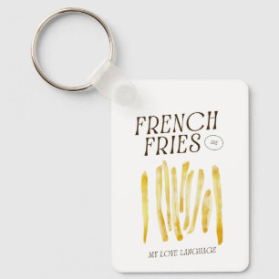 Friesフランスのは私の愛の言語メタルキーチェーンである キーホルダー