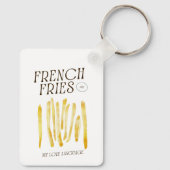 Friesフランスのは私の愛の言語メタルキーチェーンである キーホルダー (裏面)