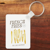 Friesフランスのは私の愛の言語メタルキーチェーンである キーホルダー (裏面)