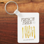 Friesフランスのは私の愛の言語メタルキーチェーンである キーホルダー (正面)