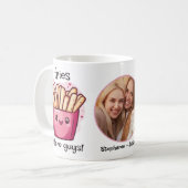 Fries Before Guys Galentinesフォトコラージュ コーヒーマグカップ (正面左)
