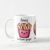 Fries Before Guys Galentinesフォトコラージュ コーヒーマグカップ (左)