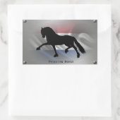 Fries paard 長方形シール (バッグ)