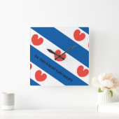 Friese klok met pompeblêd スクエア壁時計 (ホーム)