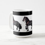 Friesianのダンスのマグ コーヒーマグカップ (正面左)