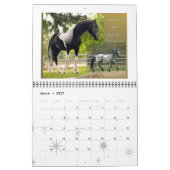 Friesianの伝統の馬の標準サイズ カレンダー (3月 2027)