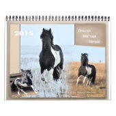 Friesianの伝統の馬の標準サイズ カレンダー (カバー)