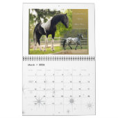 Friesianの伝統の馬の標準サイズ カレンダー (3月 2026)