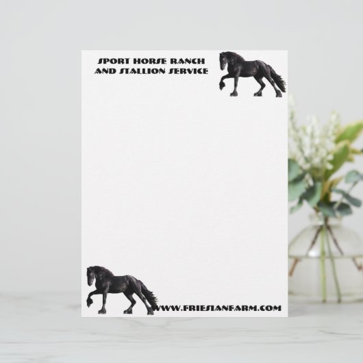 Friesianの子馬 レターヘッド (スタンド正面)