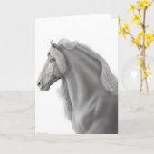 Friesianの種馬の挨拶状 カード (黄色い花)