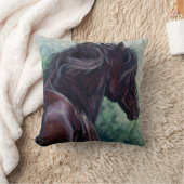 Friesianの種馬の枕 クッション (ブランケット)