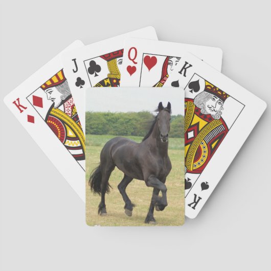 Friesianの馬のカジノカード トランプ (裏面)