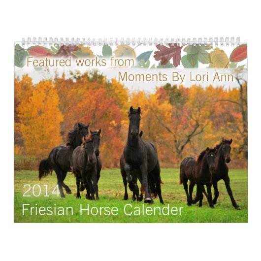 Friesianの馬のカレンダーのコンテスト カレンダー (カバー)