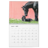 Friesianの馬のカレンダー カレンダー (3月 2027)