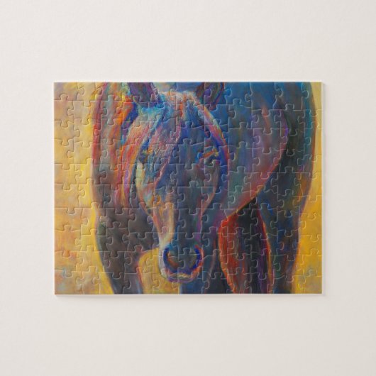 Friesianの馬のパズル ジグソーパズル (横)