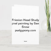 Friesianの馬の勉強 カード (裏面)