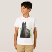 Friesianの馬の子供のTシャツ Tシャツ (正面フル)