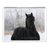 Friesianの馬の巨大な写真 カレンダー (カバー)