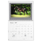 Friesianの馬の巨大な写真 カレンダー (2月 2027)
