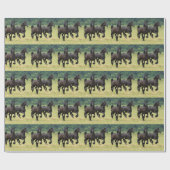 Friesianの馬 ラッピングペーパー (フラット)