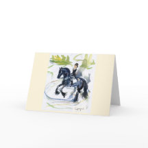 "Friesian"の空白のな挨拶状w/envelope