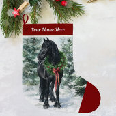 Friesian Christmas Stocking for Horse Lovers ラージクリスマスストッキング
