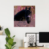 Friesian DIAMONDポートレート – ポスター (ホームオフィス)