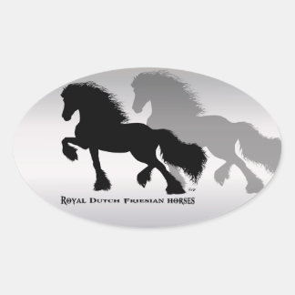 Friesian Horse / Fries Paard 楕円形シール