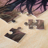 Friesian Horses Dramatic Silhouette of Love ジグソーパズル (側面)