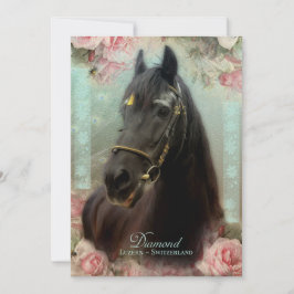 Friesian Stallion DIAMOND – グリーティングカード サンキューカード