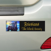 Friesians、黒い美しい バンパーステッカー (車上)