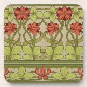 Frieze Border Art Nouveau Wallpaper コースター