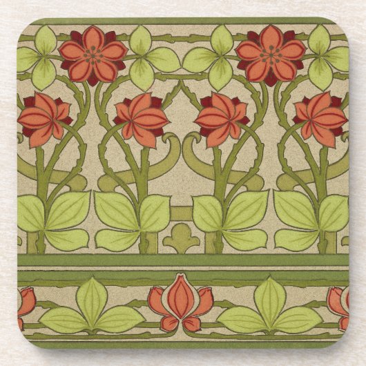 Frieze Border Art Nouveau Wallpaper コースター (正面)