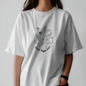 Fright Night白黒可愛いハロウィーンの女性 Tシャツ