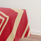 "Fright Night ストライプ Cream"血の赤/不気味なクリーム テーブルクロス (インサイチュ)