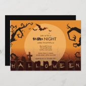 Fright Night -ハローウィンパーティ招待 招待状 (正面/裏面)