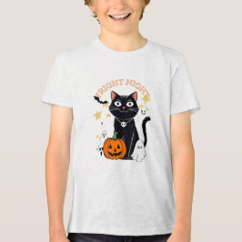 Fright Night Halloween Cat トライブレンドＴシャツ