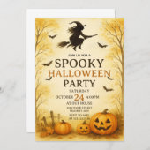 Fright Night Spooky Halloween Party Invitation 招待状 (正面/裏面)